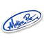 Motion Pro Patch Oval White, w/Blue Lettering