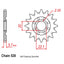FRONT SPROCKET - STEEL 14T 520P (31-5NL-14)