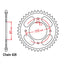 REAR SPROCKET - STEEL 41T 428P CBF125M