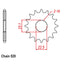 FRONT SPROCKET - STEEL 18T 520P (41-T08-18)