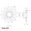 FRONT SPROCKET - STEEL 14T 520P SHERCO - Z17