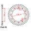 REAR SPROCKET - STEEL 44T 530P D/D (32-MFN-44)