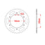 REAR SPROCKET - STEEL 44T 525P (42-BE3-44)