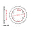 REAR SPROCKET - STEEL 38T 525P (42-RE2-38)