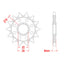FRONT SPROCKET - STEEL 13T 520P D/D (41-T05-13SC)