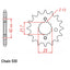 FRONT SPROCKET - STEEL WITH RUBBER CUSH 15T 530P