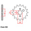 FRONT SPROCKET - STEEL 13T 520P D/D (31-3Y1-13)