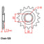 FRONT SPROCKET - STEEL 13T 520P (31-6KS-13)