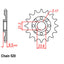 FRONT SPROCKET - STEEL 14T 520P (31-35G-14)