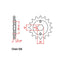 FRONT SPROCKET - STEEL 15T 520P (31-37F-15)