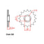 FRONT SPROCKET - STEEL 15T 520P (31-054-15)