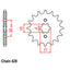 FRONT SPROCKET - STEEL 14T 428P (31-436-14)