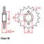 FRONT SPROCKET - STEEL 17T 530P (31-438-17)
