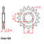 FRONT SPROCKET - STEEL 14T 520P (31-K42-14)