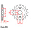 FRONT SPROCKET - STEEL 15T 520P (31-KR3-15)