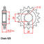 FRONT SPROCKET - STEEL 17T 525P (31-MBA-17)