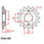 FRONT SPROCKET - STEEL 16T 525P (31-MV1-16)