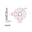 FRONT SPROCKET - STEEL 13T 520P (41-A04-13)