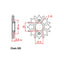 FRONT SPROCKET - STEEL 15T 520P (41-B02-15)