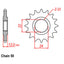 FRONT SPROCKET - STEEL 16T 530P
