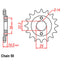 FRONT SPROCKET - STEEL 15T 530P (41-C02-15)
