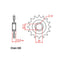 FRONT SPROCKET - STEEL 13T 520P (41-GG1-13)