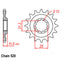 FRONT SPROCKET - STEEL 15T 520P (41-Q03-15)