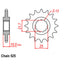 FRONT SPROCKET - STEEL 14T 525P (41-T02-14)