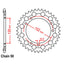 REAR SPROCKET - STEEL 46T 530P (42-C02-46)