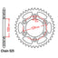 REAR SPROCKET - STEEL 42T 525P (42-D03-42)