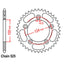REAR SPROCKET - STEEL 39T 525P (42-D05-39)