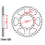 REAR SPROCKET - STEEL 48T 520P (42-G01-48)