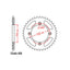 REAR SPROCKET - STEEL 46T 428P (42-K04-46)