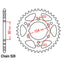 REAR SPROCKET - STEEL 38T 520P (42-P01-38)