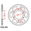 REAR SPROCKET - STEEL 42T 520P (42-P01-42)