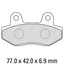 FERODO Disc Pad Set - FDB312 EF ECO Friction Non Sintered Compound