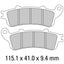 FERODO Disc Pad Set - FDB2075 ST Sinter Grip Sintered Compound - Road