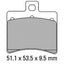 FERODO Disc Pad Set - FDB2090 EF ECO Friction Non Sintered Compound