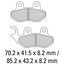 FERODO Disc Pad Set - FDB2190 EF ECO Friction Non Sintered Compound