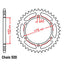 REAR SPROCKET - STEEL 44T 520P (32-2YY-44)