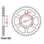 REAR SPROCKET - STEEL 40T 520P (32-163-40)