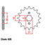 FRONT SPROCKET - STEEL 15T 428P (31-043-15)