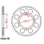 REAR SPROCKET - STEEL 38T 530P (32-12R-38)