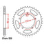 REAR SPROCKET - STEEL 39T 520P (32-ED9-39)