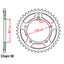 REAR SPROCKET - STEEL 41T 530P (32-023-41)