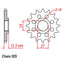 FRONT SPROCKET - STEEL 17T 525P (31-17K-17)