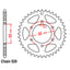 REAR SPROCKET - STEEL 37T 520P (32-002-37)