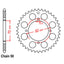 REAR SPROCKET - STEEL 40T 530P (32-033-40)