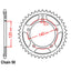 REAR SPROCKET - STEEL 41T 530P (32-42F-41)