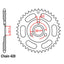 REAR SPROCKET - STEEL 35T 420P (32-120-35)